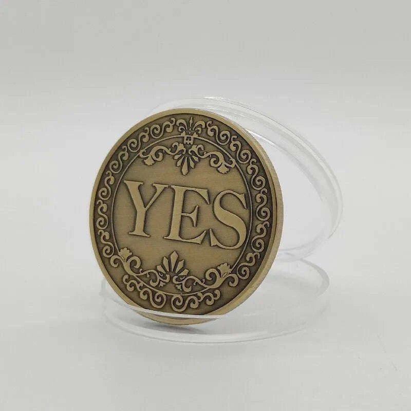 Bronze Yes or No Commemorative Coin-Antique bronze color