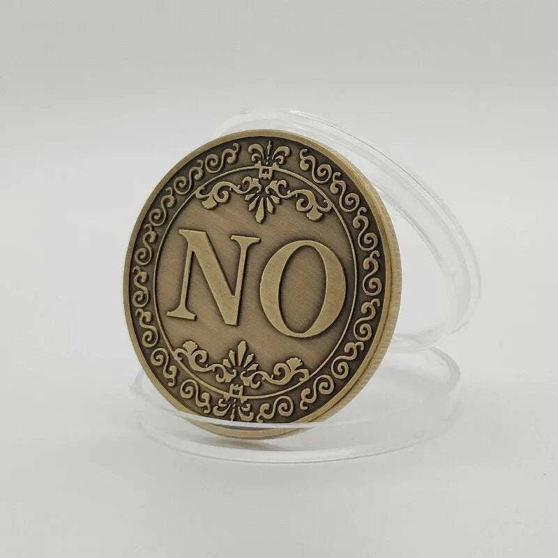 Bronze Yes or No Commemorative Coin-Antique bronze color
