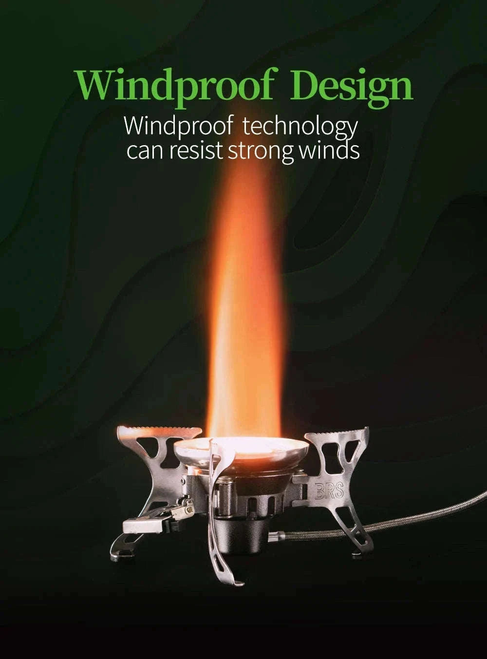 BRS-15 Windproof Foldable Gas Stove with Electronic Ignition-BRS-15