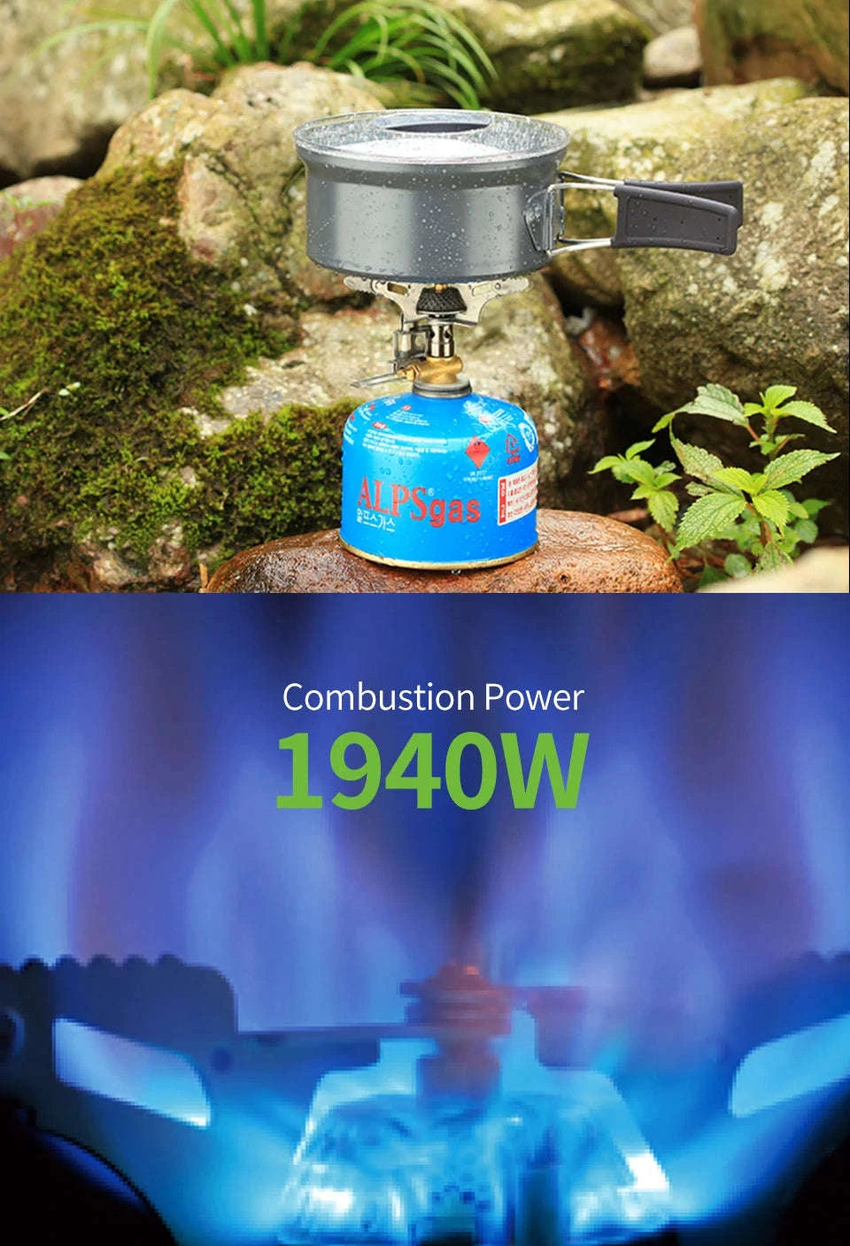 BRS-3 Portable Camping Gas Stove, 1940W Butane Burner-BRS-3