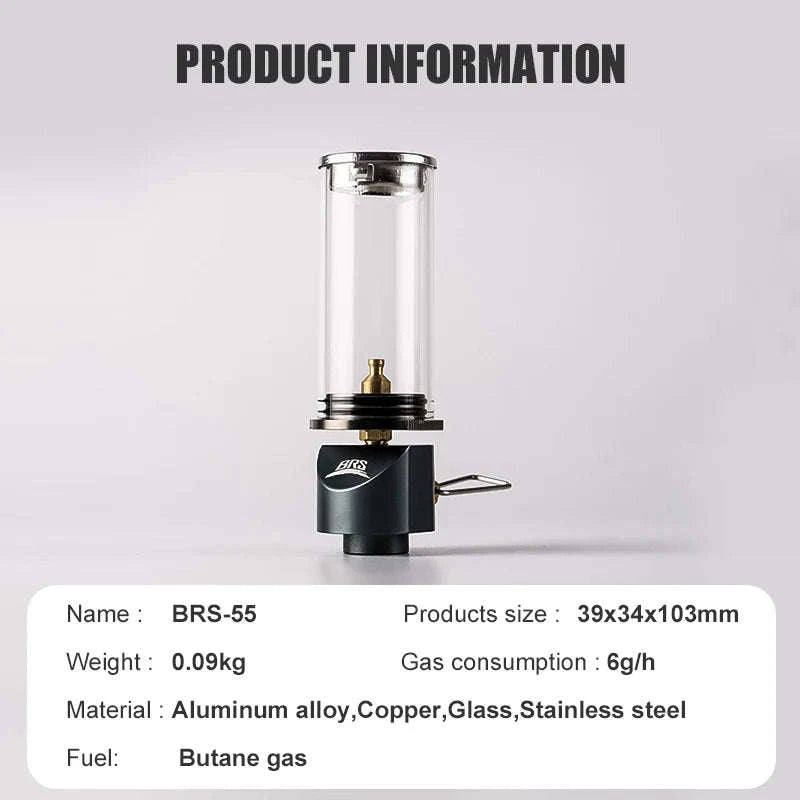 BRS-55 Windproof Gas Camping Lantern, 100g Mini Tent Light-BRS-55