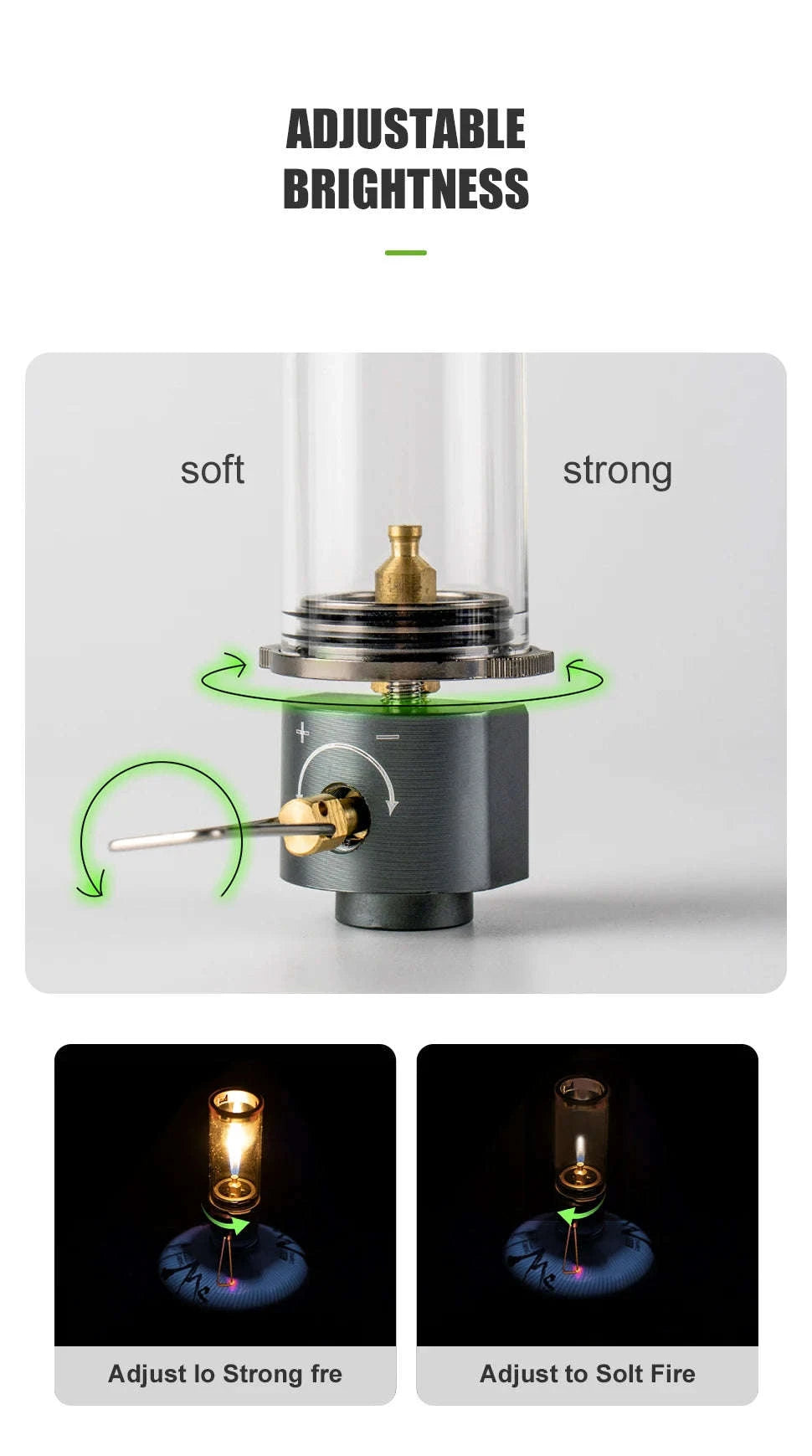 BRS-55 Windproof Gas Camping Lantern, 100g Mini Tent Light-BRS-55