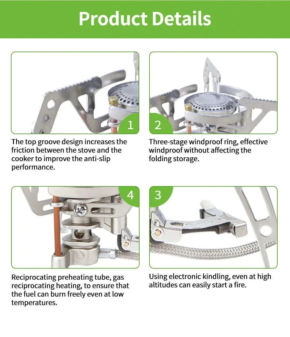 BRS-6 1940W Camping Gas Stove for 3-5 People-BRS-6
