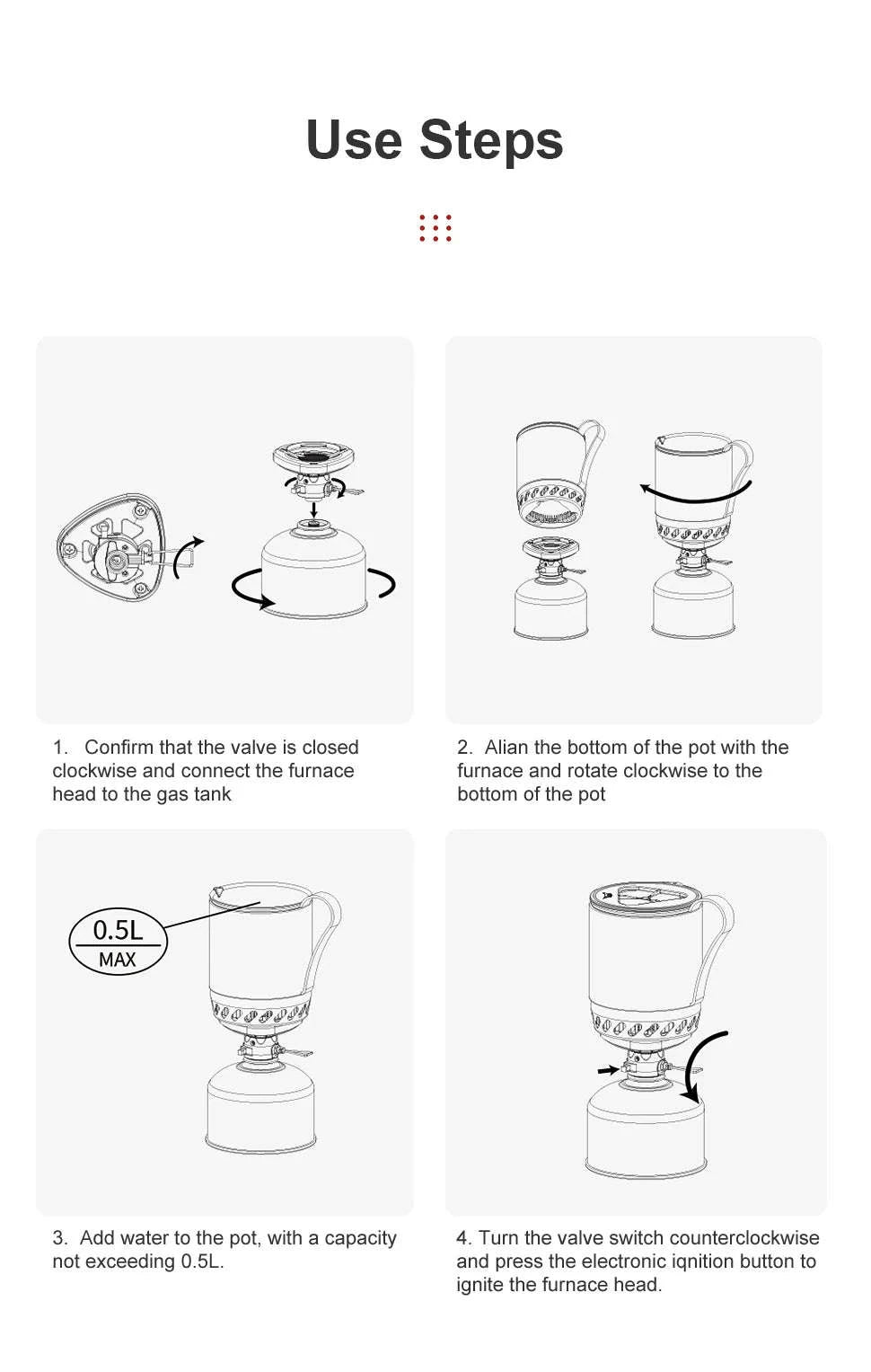 BRS-61 Camping Stove Kit with 1500W Heat Collecting Pot-BRS-61