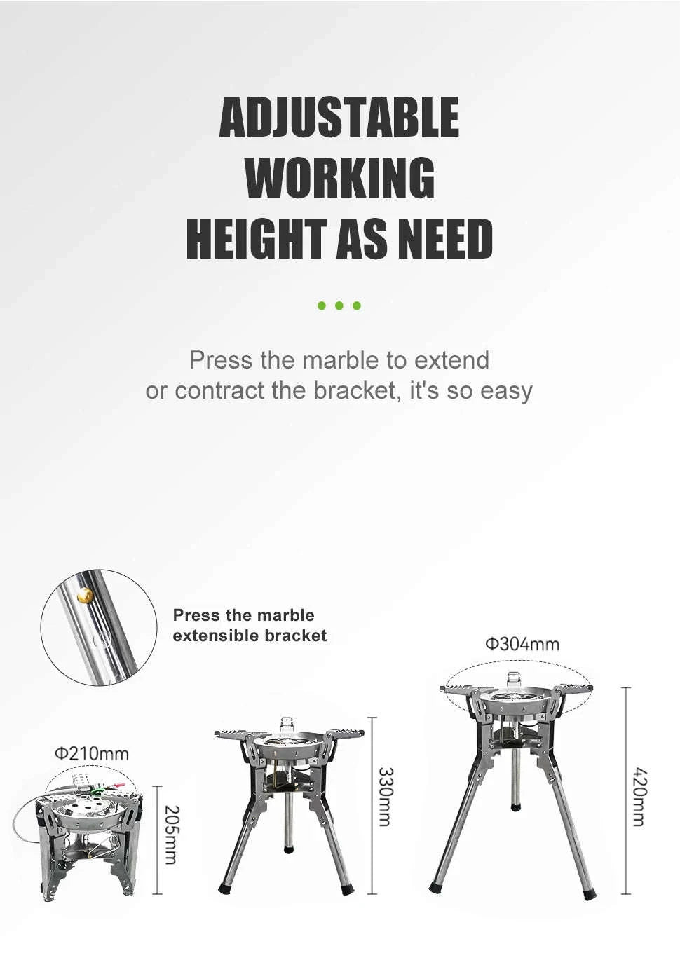 BRS-69 Outdoor Gas Stove 4360W Foldable Adjustable Camping Burner-BRS-69