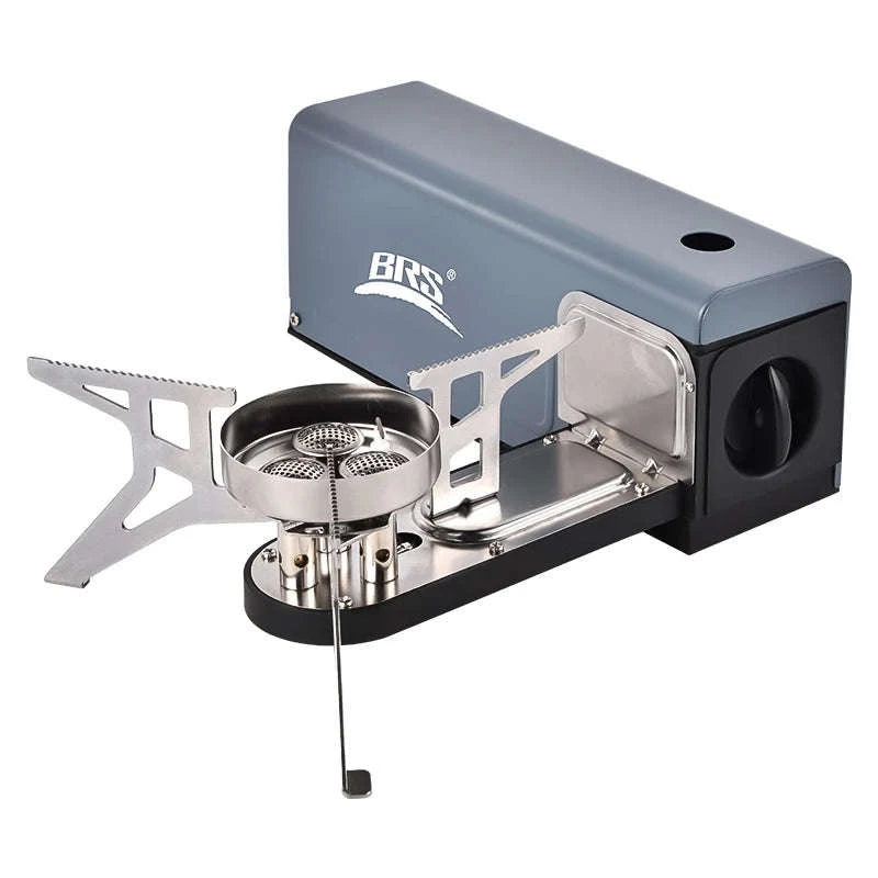 BRS-97 3800W Folding Butane Camping Gas Stove with Ignition-Green