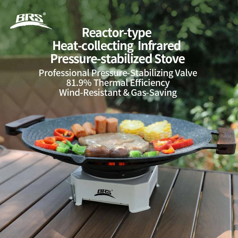 BRS-K007 Infrared Split Gas Stove with Piezo Ignition-White