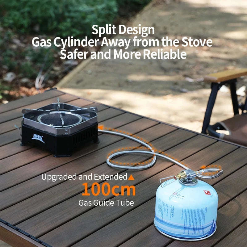 BRS-K007 Infrared Split Gas Stove with Piezo Ignition-White
