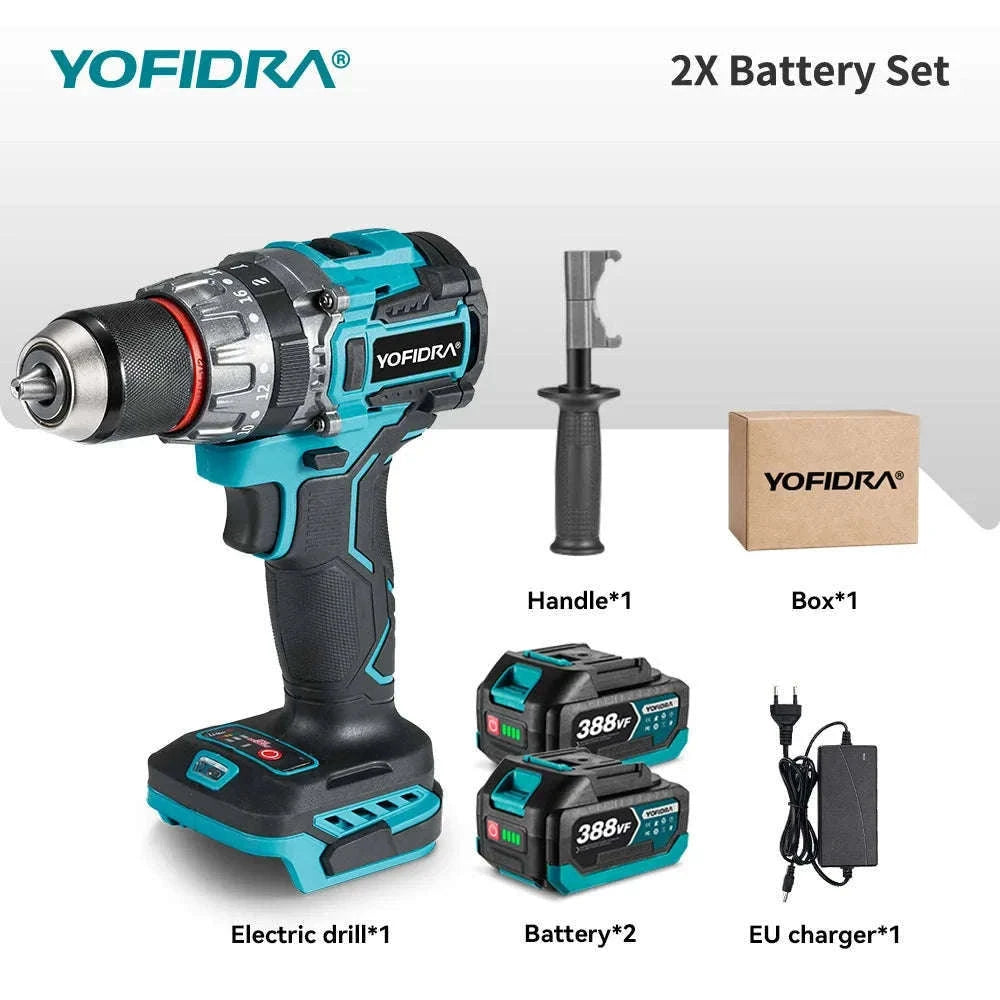 Brushless Cordless Impact Drill with 700N·m Torque-2xBattery set-A / GERMANY