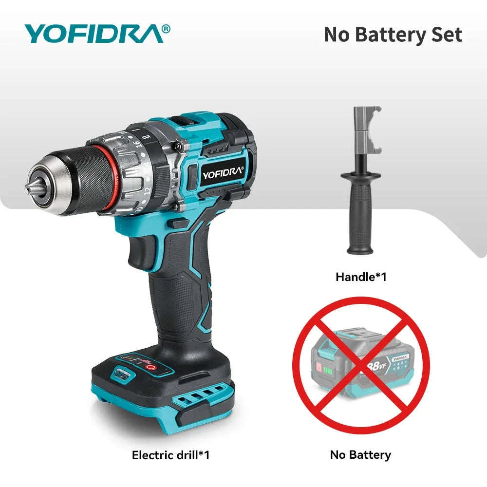 Brushless Electric Impact Drill Cordless Screwdriver 700N·m-2xBattery set-A / GERMANY