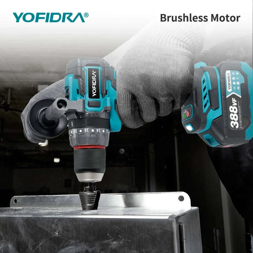 Brushless Electric Impact Drill Cordless Screwdriver 700N·m-2xBattery set-A / GERMANY