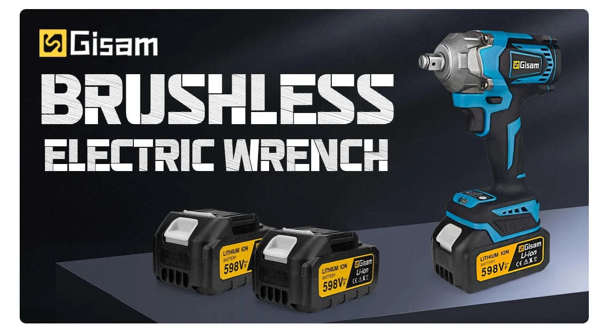 Brushless Electric Impact Wrench Compatible with Makita 18V Batteries-1 Battery PlasticBox / GERMANY