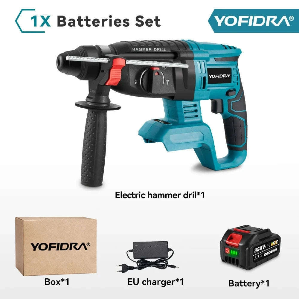 Brushless Electric Rotary Hammer for Fast Home Drilling-Without Battery-A / Australia