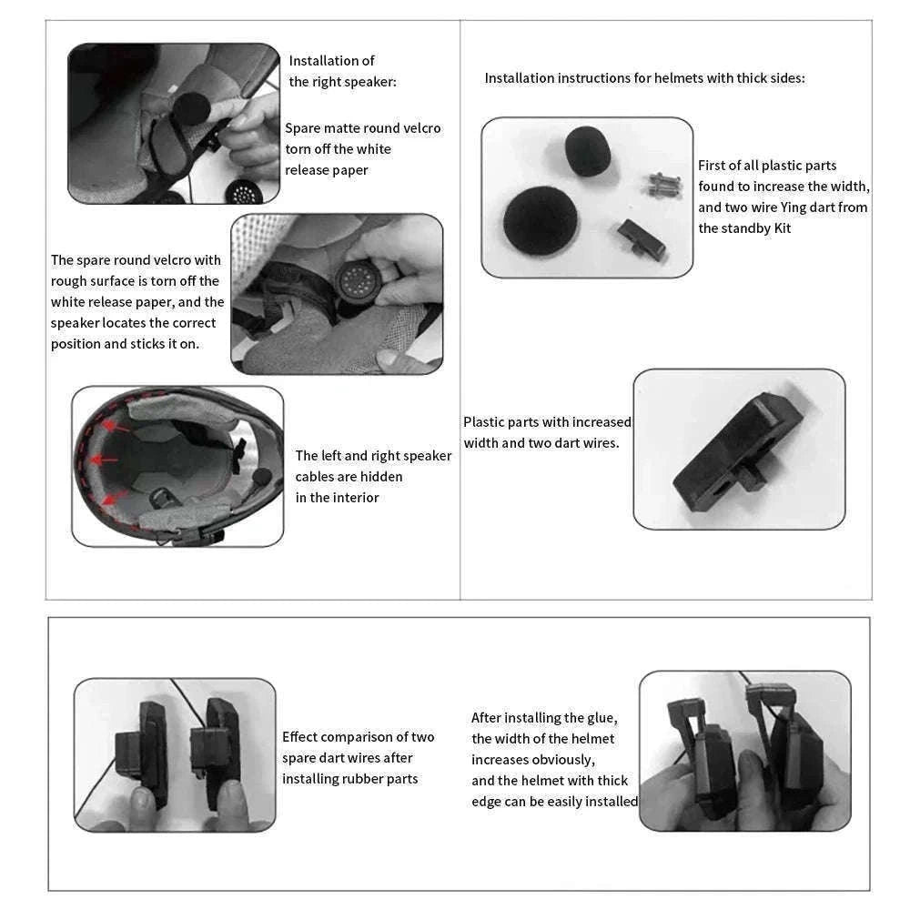 BT12 Motorcycle Bluetooth Helmet Headset for Clear Ride Audio-X3 Soft MIC