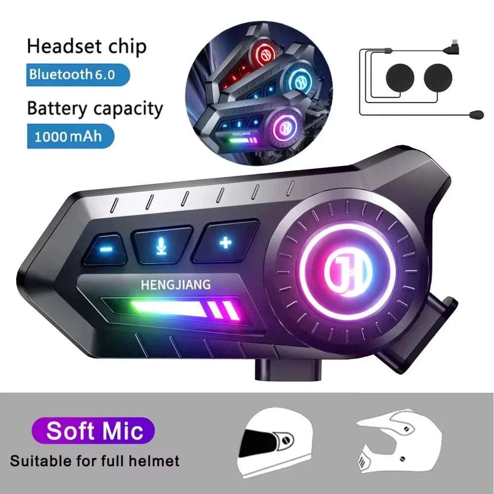 BT12 Motorcycle Bluetooth Helmet Headset-X3 Soft MIC