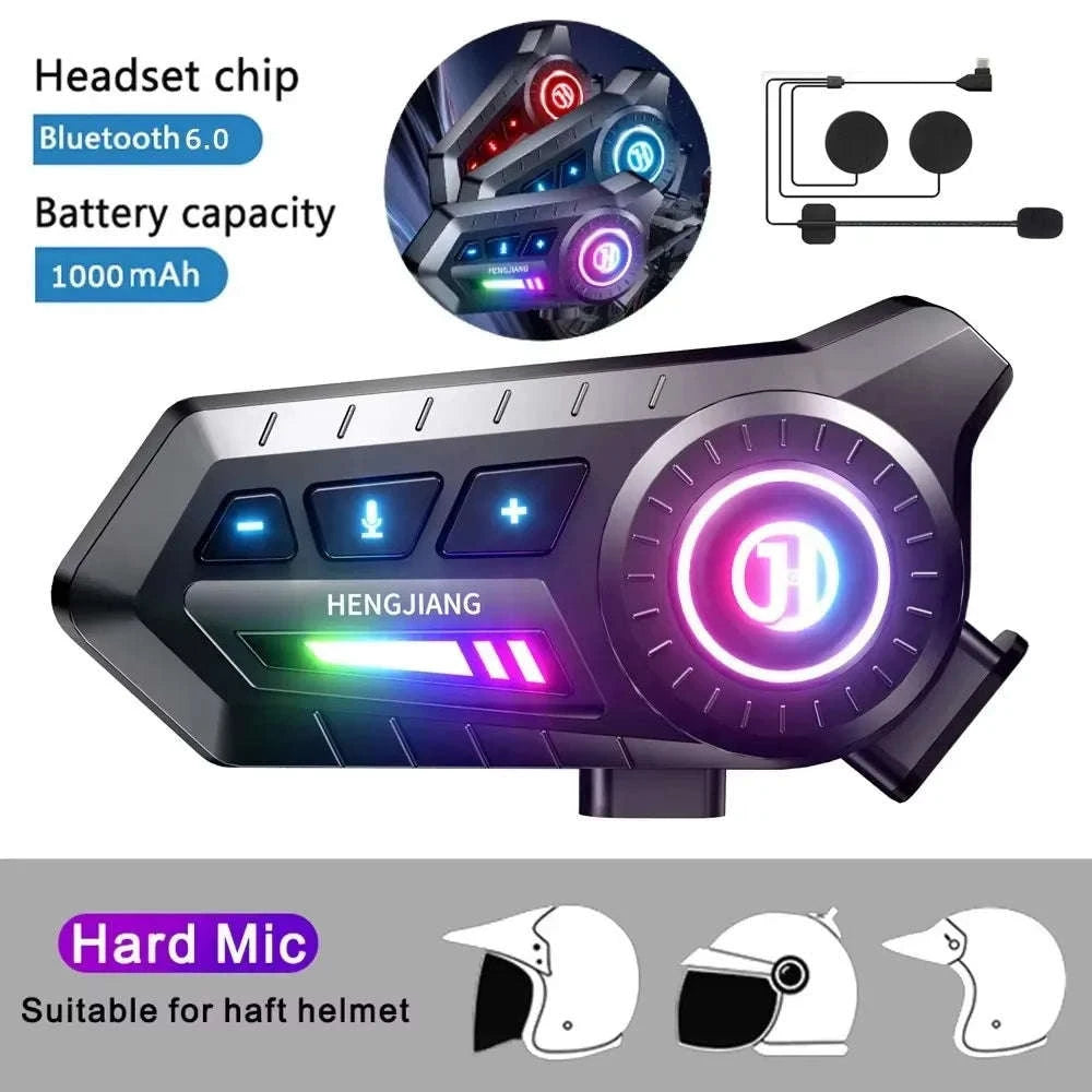 BT12 Motorcycle Bluetooth Helmet Headset-X3 Soft MIC