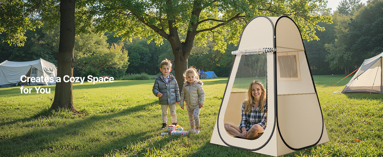 Tente de sport transparente pop-up étanche avec sol et couverture