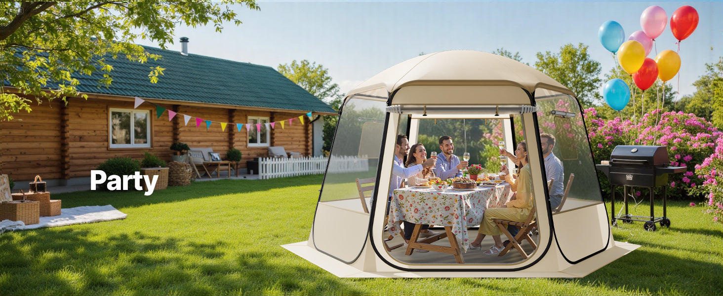 SucceBuy Bulle surgissante Tente étanche à l’eau et résistante aux UV, abri de camping transparent, tente dome/igloo d’extérieur avec fenêtres