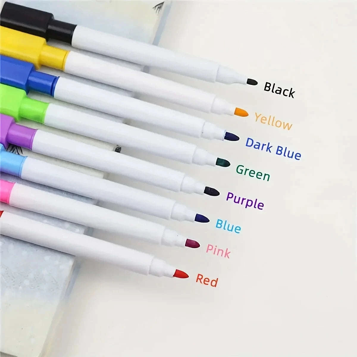 Bullet Tip Dry Erase Markers Set (8 Colors)-8 color