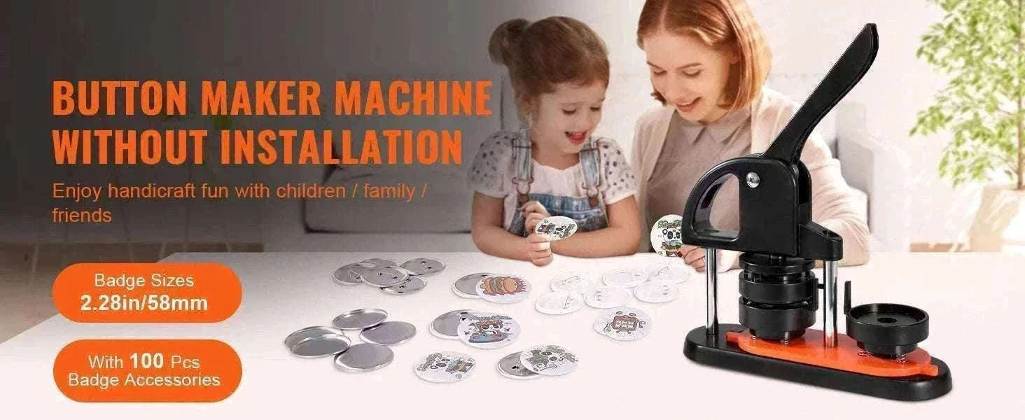 Button Maker Machine Kit with 25/32/58mm Molds & Accessories-JMB-32 500 Buttons / United States