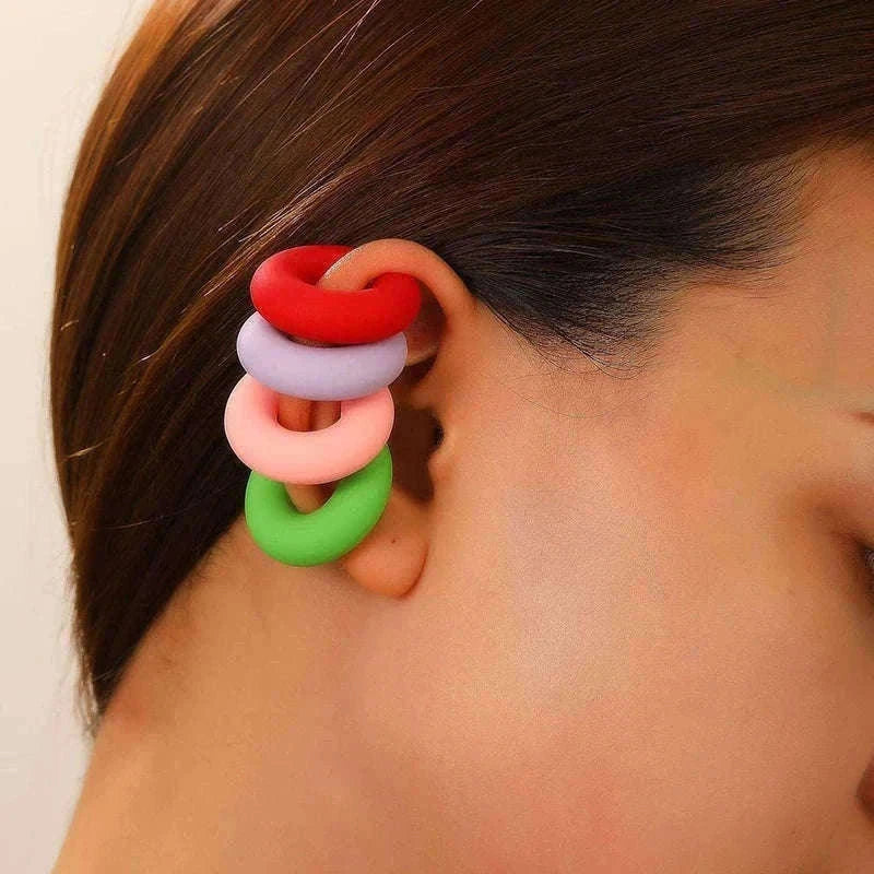 C-Shaped Acrylic Ear Clips Set for Pierced-Ear Style-04