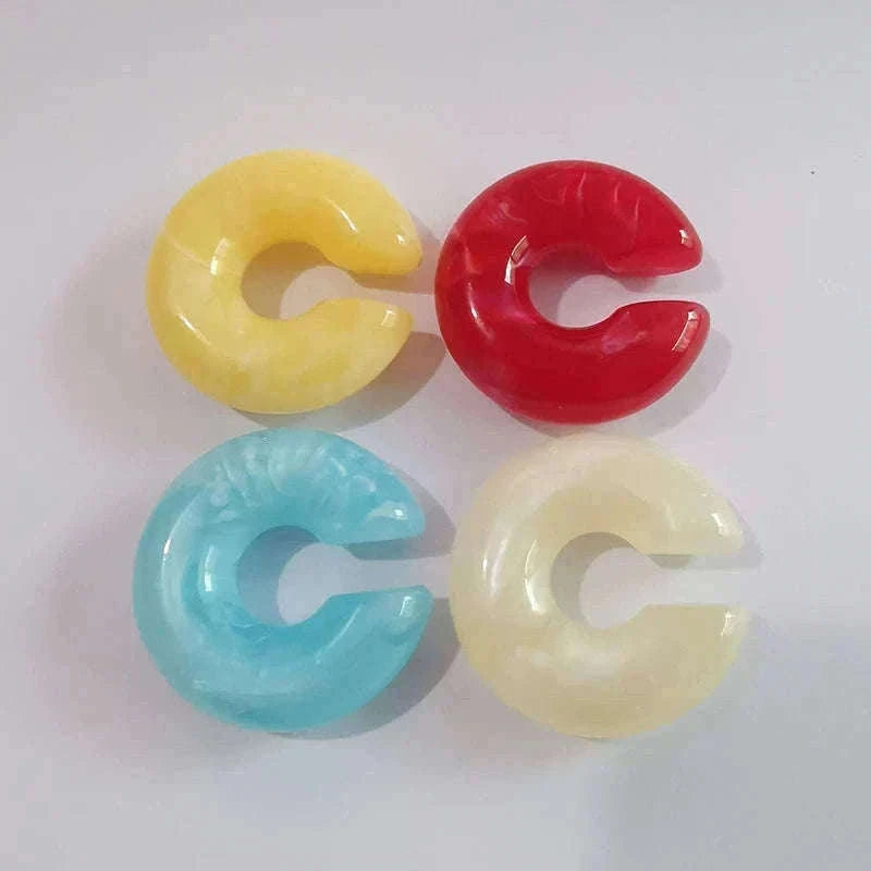 C-Shaped Acrylic Ear Clips Set for Pierced-Ear Style-04