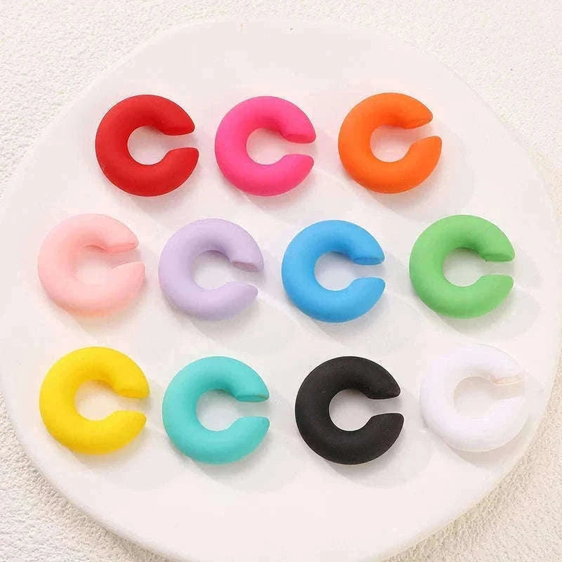 C-Shaped Acrylic Ear Clips Set for Pierced-Ear Style-04