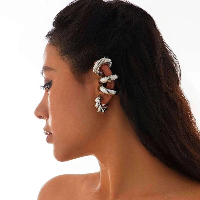 C-Shaped Acrylic Ear Clips Set for Pierced-Ear Style-04