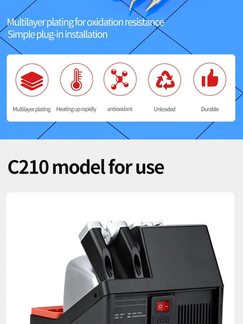 C210 Soldering Tips for T210 Handle – Precision Nozzle Set-C210-108