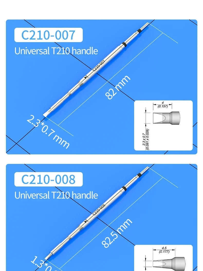 C210 Soldering Tips for T210 Handle – Precision Nozzle Set-C210-108