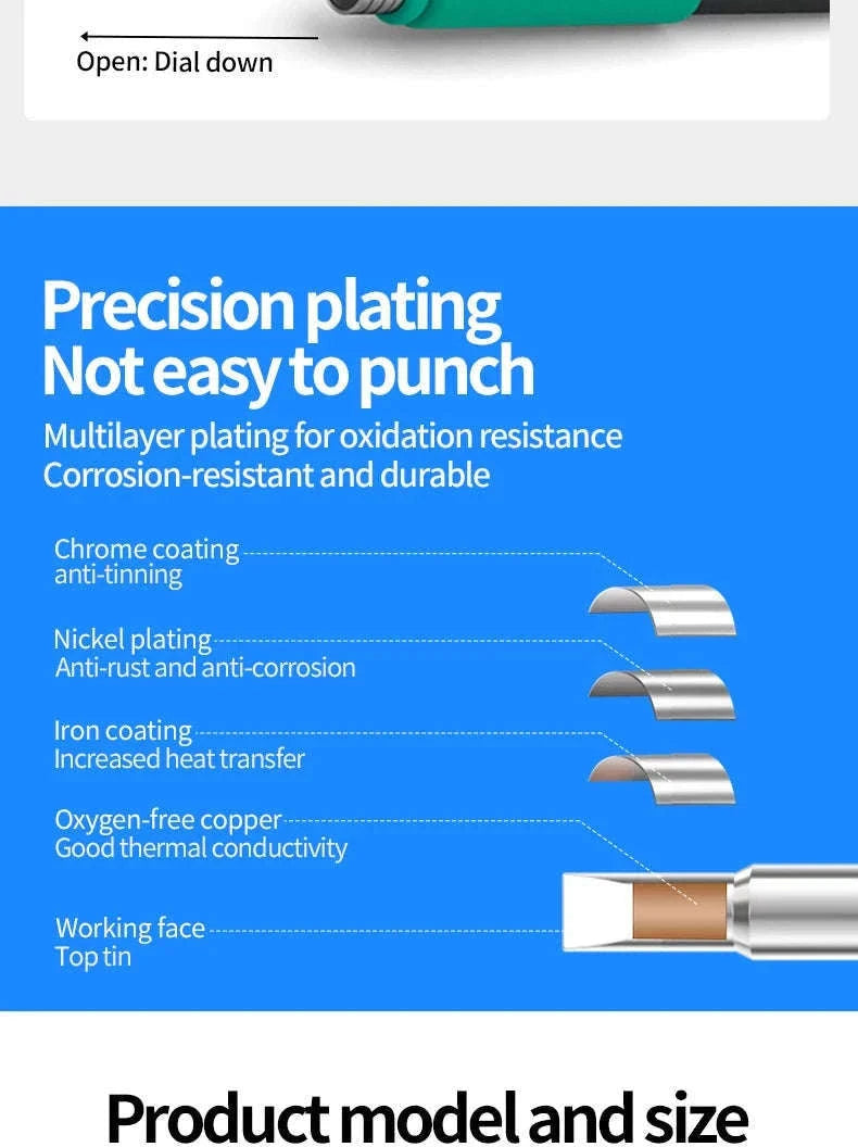 C210 Soldering Tips for T210 Handle – Precision Nozzle Set-C210-108