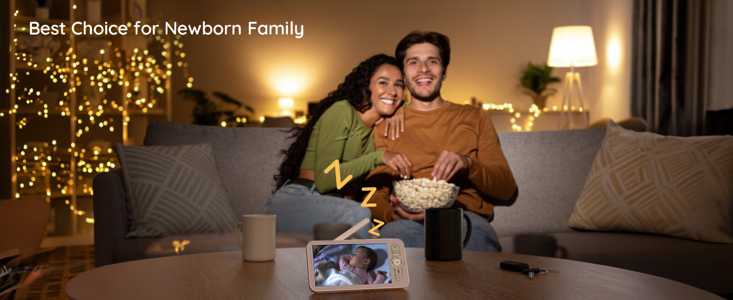 BOIFUN 2K WiFi Baby Monitor with 5'' Screen, 2-Way Talk
