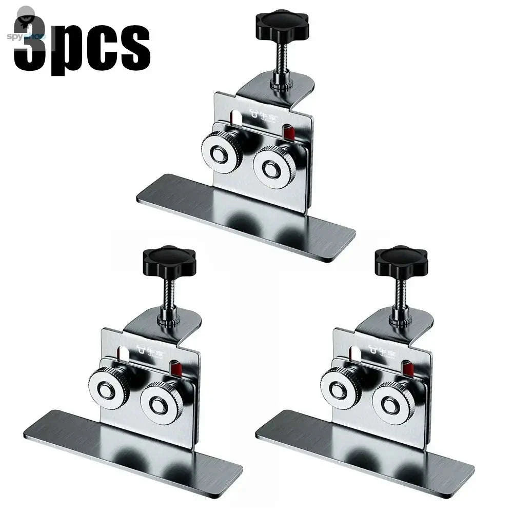 Cabinet Door Installation Tool – Stainless Steel Jig for Precise Door Mounting-3pcs
