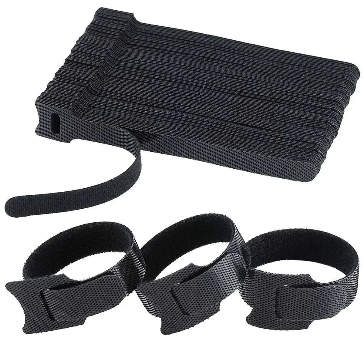 Cable Organizer & Winder Protector for Tidy, Protected Cords-50PCS Black