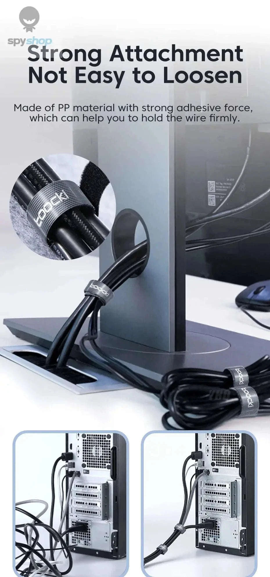 Cable Organizer Wire Winder for USB and Earphone Cords-1M Black