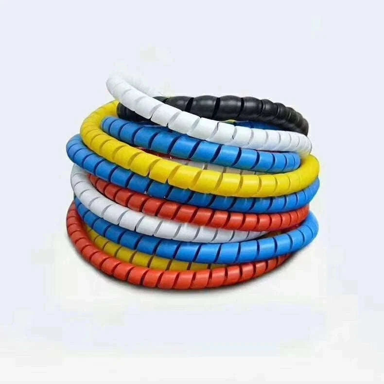 Cable Wire Protector Spiral Wrap Flexible Sleeve 2 m-WHITE / 10mm