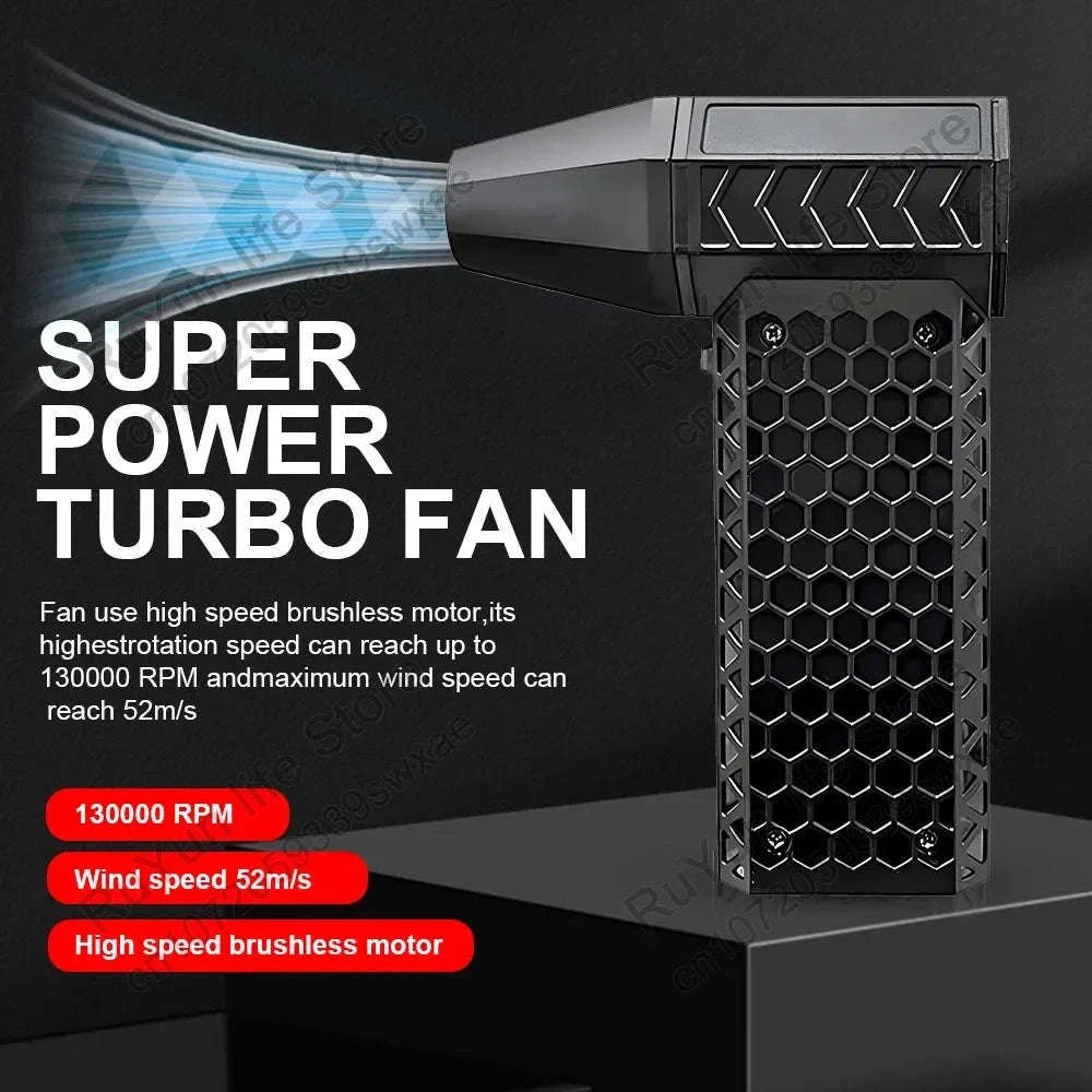 CAER Turbo Jet Fan with Storage Bag – Portable High‑Speed Air Blower-130000RPM with Kit