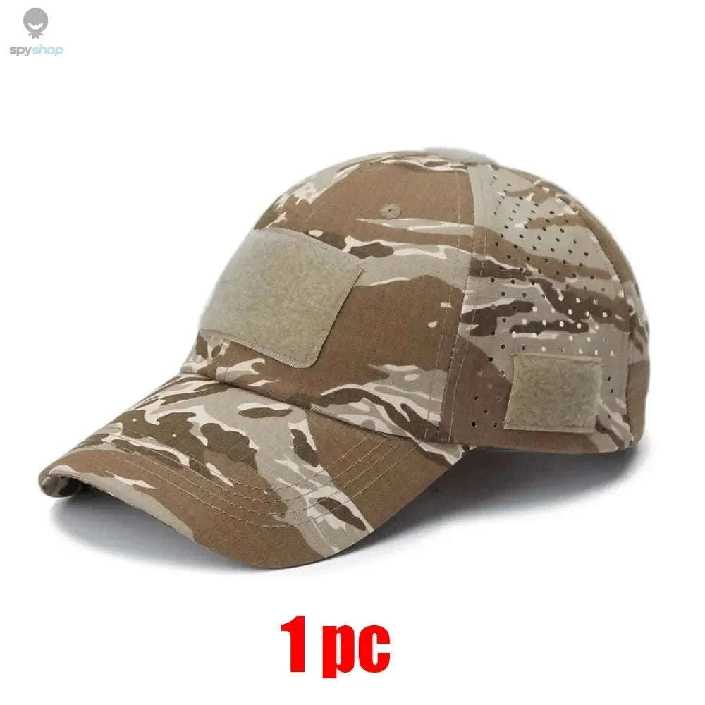 Camouflage Baseball Cap for Sun Protection and All-Day Comfort-Brown / Adjustable