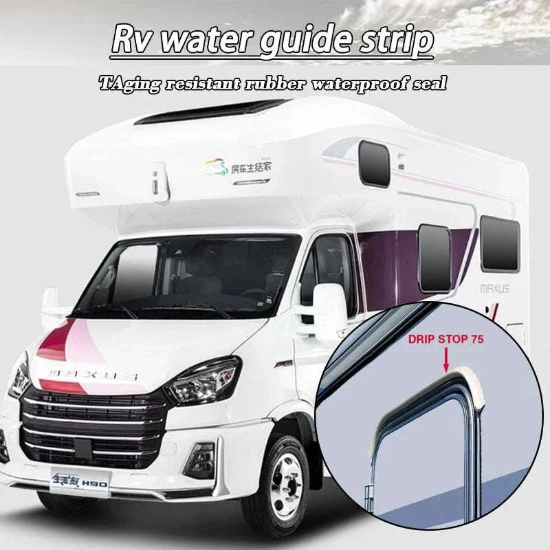 Camper Van Gutter Rain Guard Drip Stop Water Guide Strip-3m