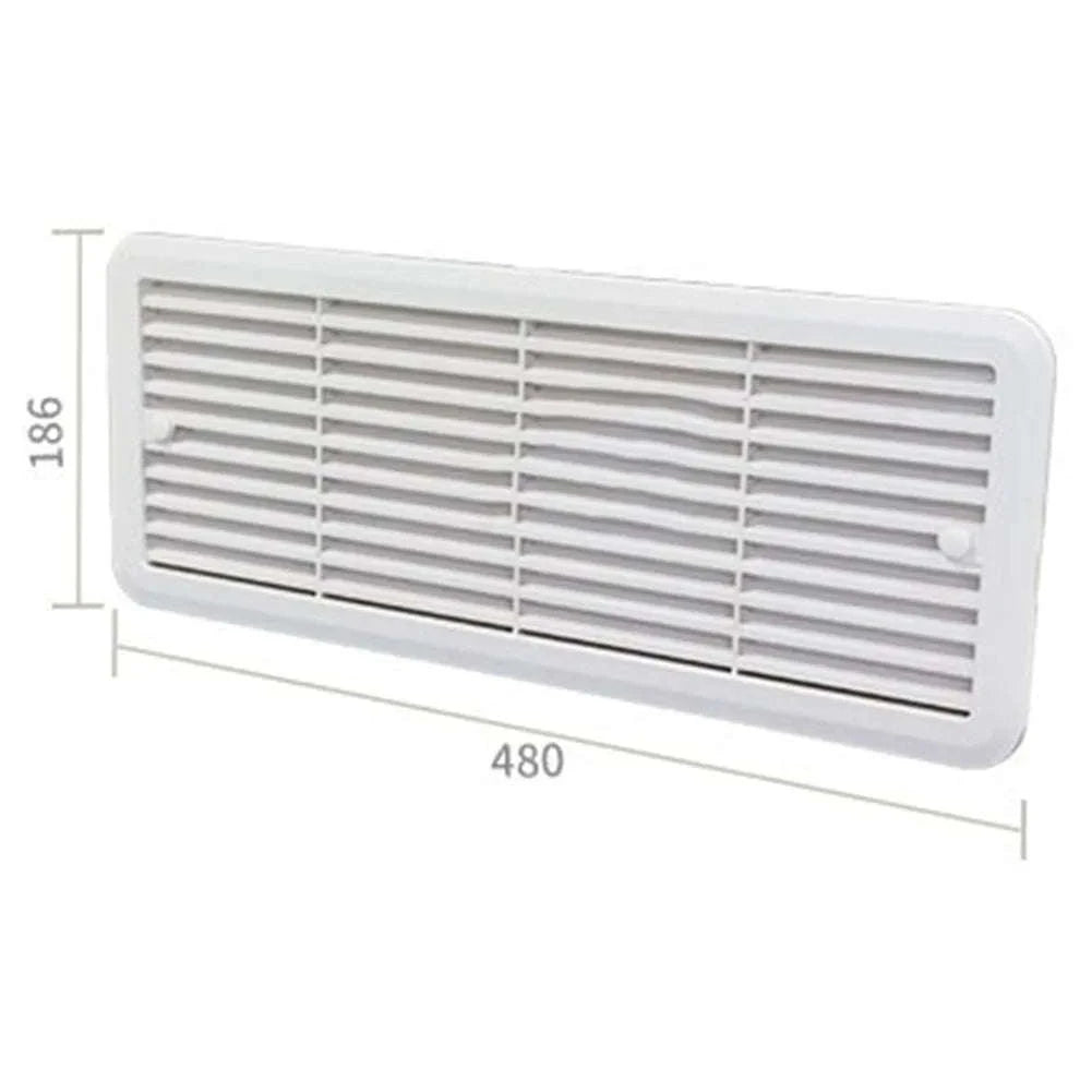 Campervan Fridge Vent Mounting Grille 483x186mm-White