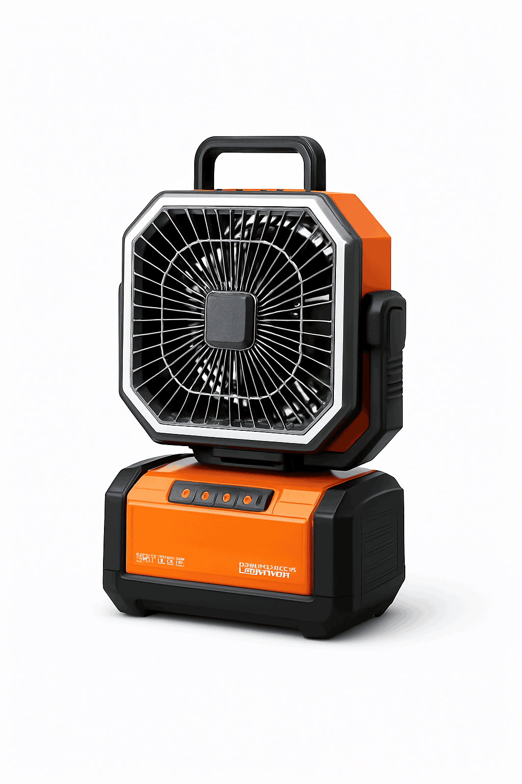 Camping Ceiling Fan with Light and Remote Control-Orange(Bluetooth) / United States
