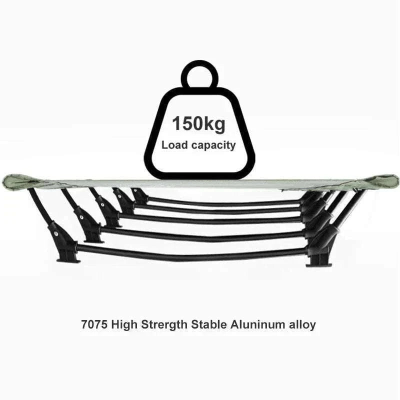 Camping Cot Folding Bed for Travel, Hiking, and Camping-Khaki