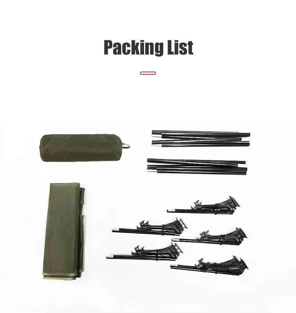 Camping Cot Folding Bed for Travel, Hiking, and Camping-Khaki
