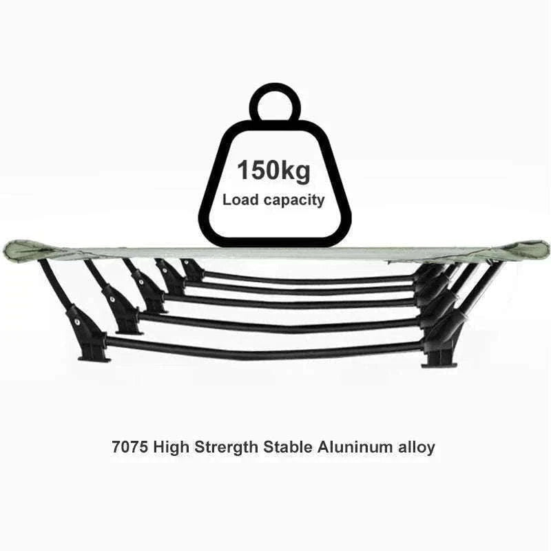 Camping Cot Folding Bed for Travel, Hiking, and Camping-Khaki