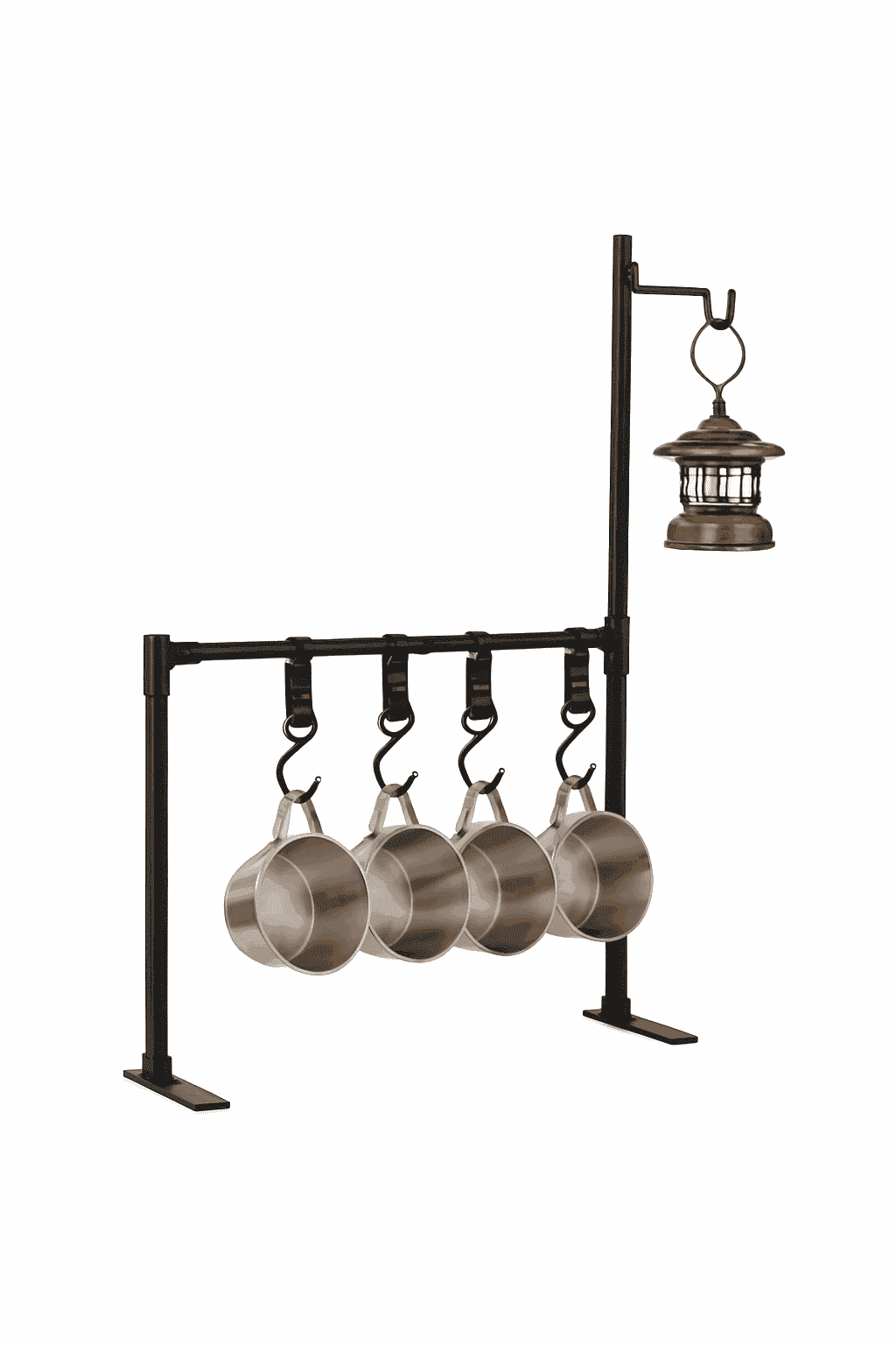 Camping Desktop Storage Rack with Hooks for Outdoor Tables-Single Rack Set 1