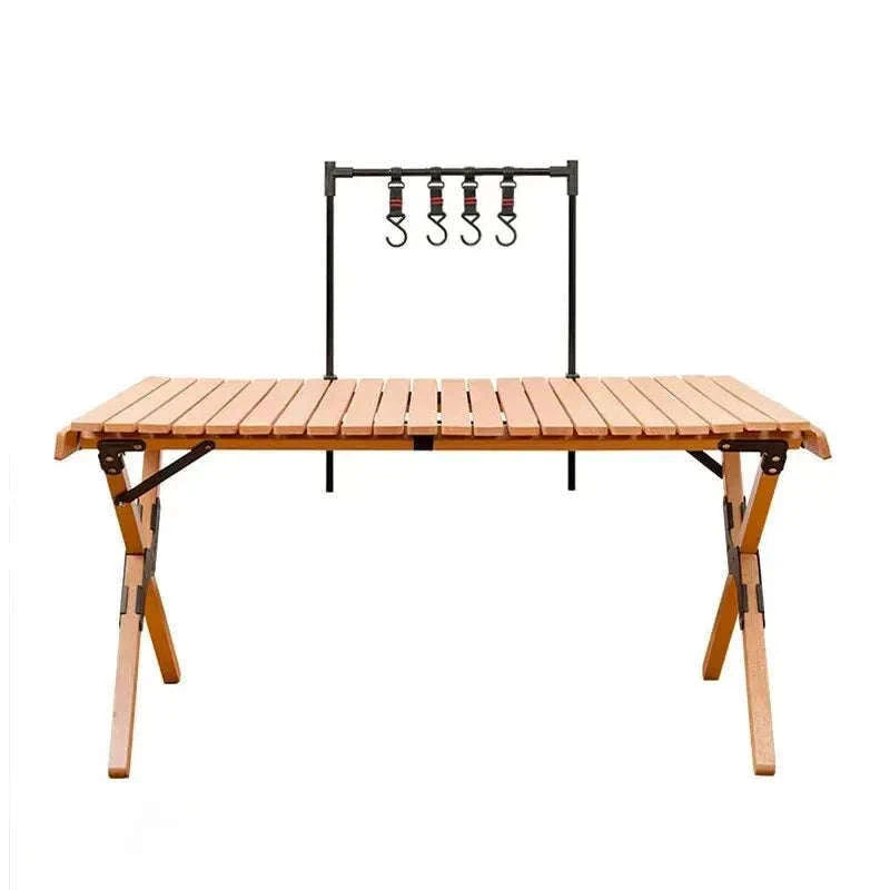 Camping Desktop Storage Rack with Hooks for Outdoor Tables-Single Rack Set 1