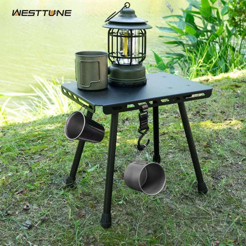 Camping Folding Stool with Aluminum Frame and Carrying Bag-Green