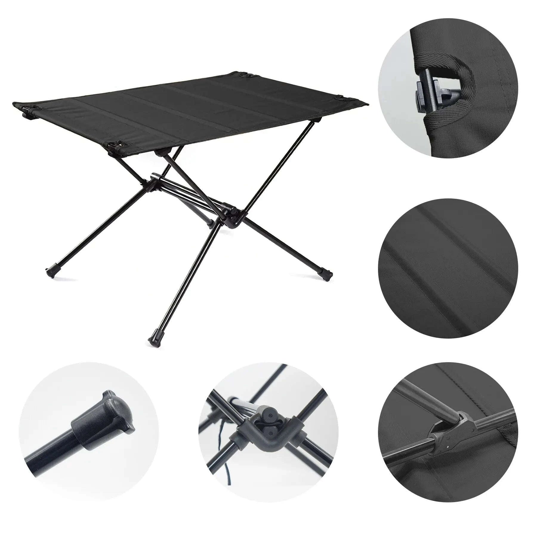 Camping Folding Table with Aluminum Alloy Frame and Roll-Up Top-Green Set