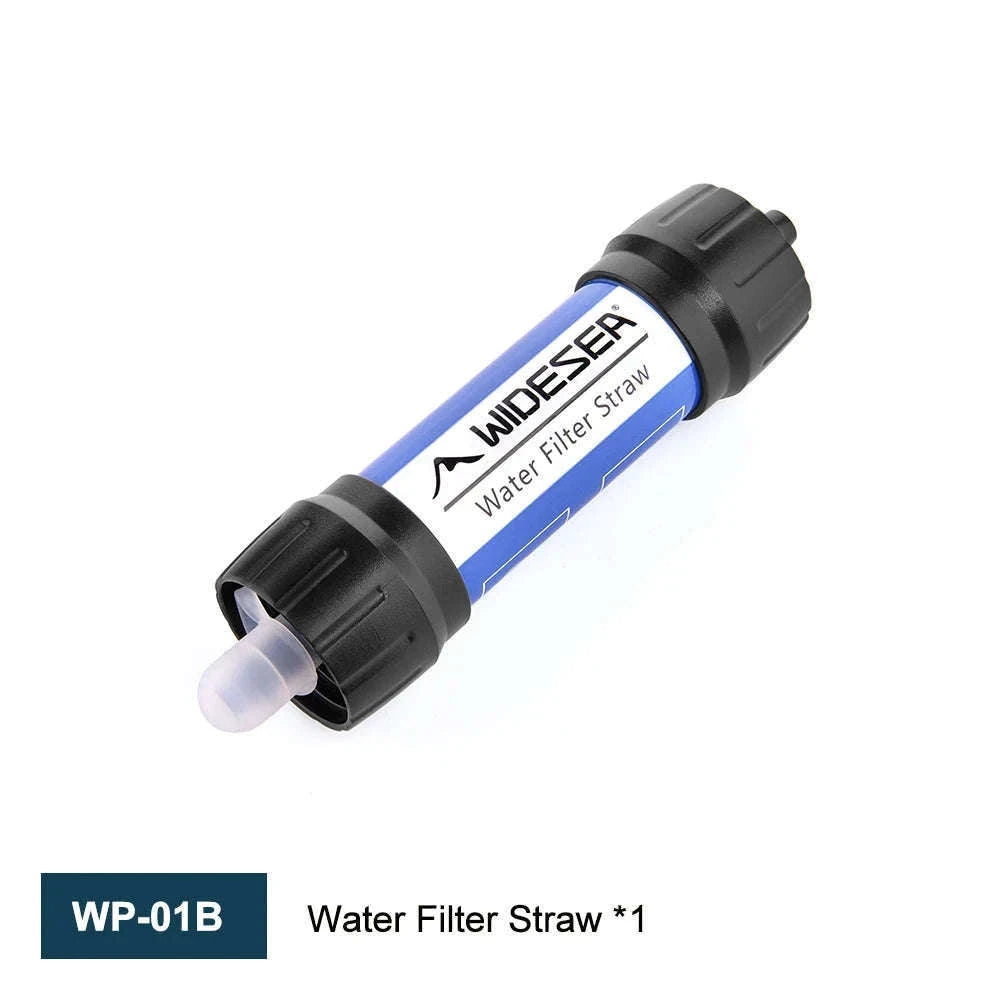 Camping Outdoor Water Purifier Straw with 0.01 Micron Filtration-Blue