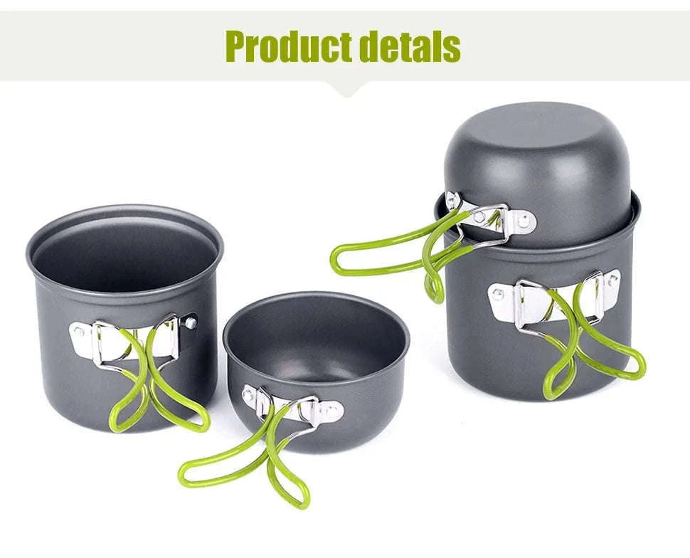 Camping Pot with Non-Stick Surface and Foldable Handle-Pot